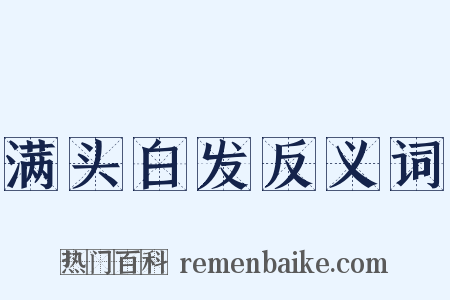 满头白发反义词是什么意思的图片